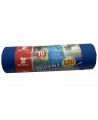 Šiukšlių maišai, 120 litrų, rulone 10 vnt., storis 30 µm, LDPE, mėlynos sp.