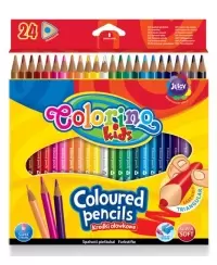 Spalvoti pieštukai COLORINO, tribriauniai, 24 spalvų