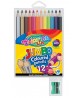 Spalvoti pieštukai COLORINO JUMBO, apvalūs, su drožtuku, 12 spalvų