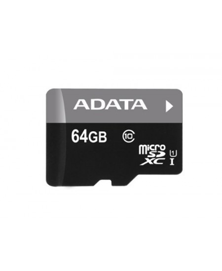 ADATA Premier UHS-I 64 GB, MicroSDXC, Flash memory class 10, Adapter