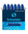 Rašalo kapsulės SCHNEIDER, mėlynos, 6 vnt.