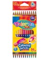 Spalvoti pieštukai COLORINO, tribriauniai, su drožtuku 24 spalvų