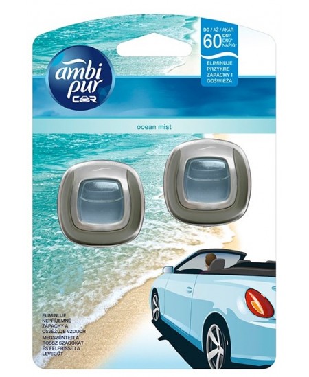 Oro gaiviklis automobiliams AMBI PUR Car Ocean Mist 2X2 ml