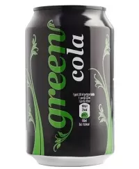 Gazuotas gaivusis gėrimas Green Cola 0.33l (skardinė) D
