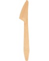 Ekologiški, mediniai, vienkartiniai peiliai, 16.5 cm, rudi, 100 vnt.