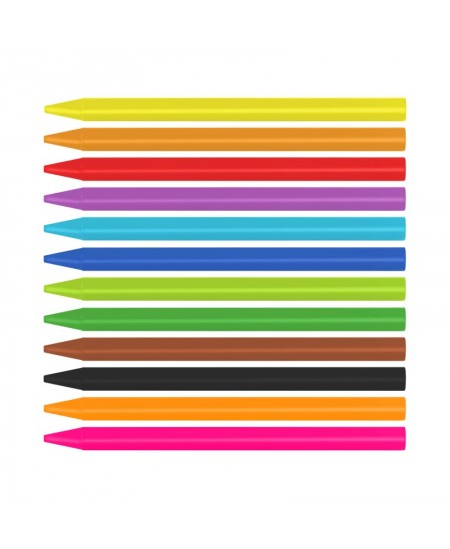 Plastikinės spalvotos kreidelės MILAN, 12 spalvų
