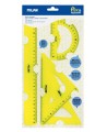 Liniuočių rinkinys MILAN Flex, geltonas