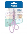 Žirklės su raštais MILAN, violetinės, 13.4 cm