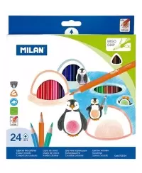 Spalvoti pieštukai MILAN 324, 24 spalvos