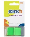 Lipnūs indeksai STICK´N, 25x45 mm, žali, 50 vnt.