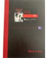 Užrašų knygelė OXFORD Black n´Red su skirtuku, A4, 96 lapų, linija, juoda