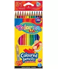 Spalvoti pieštukai COLORINO, tribriauniai, 13 spalvų