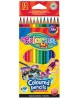 Spalvoti pieštukai COLORINO, akvareliniai su teptuku, 12 spalvų
