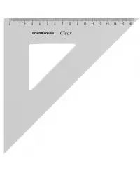 Trikampė liniuotė ERICH KRAUSE, 45 laipsnių, 16 cm