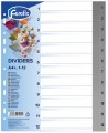 Skiriamieji plastikiniai lapai FOROFIS, 1-12, spalvoti, A4+