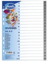 Skiriamieji plastikiniai lapai FOROFIS, A-Z, vienspalviai, A4