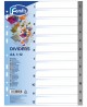 Skiriamieji plastikiniai lapai FOROFIS, 1-12, vienspalviai, A4