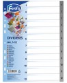 Skiriamieji plastikiniai lapai FOROFIS, 1-12, vienspalviai, A4