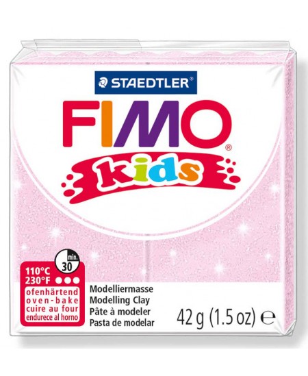 Polimerinis molis vaikams FIMO, perlamutrinės šviesiai rožinės spalvos, 42 g
