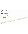 Plastikinės įrišimo spiralės, 14mm, 100vnt, baltos sp.