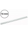 Plastikinės įrišimo spiralės, 16mm, 100vnt, baltos sp.