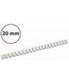 Plastikinės įrišimo spiralės, 20mm, 100vnt, baltos sp.