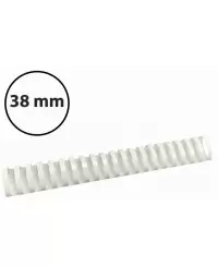 Plastikinės įrišimo spiralės, 38mm, 50vnt, baltos sp.