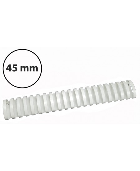 Plastikinės įrišimo spiralės, 45mm, 50vnt, baltos sp.
