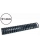 Plastikinės įrišimo spiralės, 51mm, 50vnt, juodos sp.