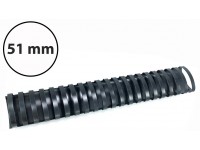 Plastikinės įrišimo spiralės, 51mm, 50vnt, juodos sp.