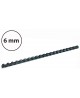 Plastikinės įrišimo spiralės, 6mm, 100vnt, juodos sp.