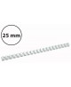 Plastikinės įrišimo spiralės, 25mm, 50vnt, baltos sp.