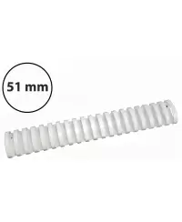 Plastikinės įrišimo spiralės, 51mm, 50vnt, baltos sp.