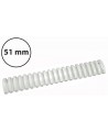 Plastikinės įrišimo spiralės, 51mm, 50vnt, baltos sp.