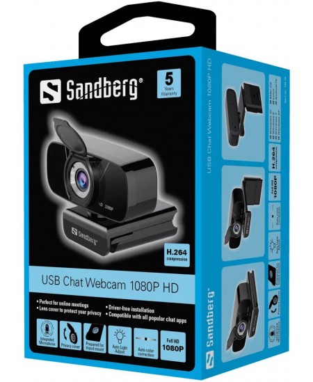 Internetinė kamera SANDBERG 1080P HD, su mikrofonu