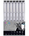 Grafiniai rašikliai COLORINO Artist Fineliners, 7 skirtingų brėžių