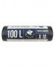 Šiukšlių maišai SKUBIS STRONG, 100 litrų, rulone 10 vnt., 30 µm, juodos spalvos
