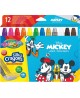 Šilkinės kreidelės COLORINO Disney "Peliukas Mikis", išsukamos, 12 spalvų