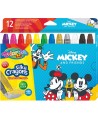 Šilkinės kreidelės COLORINO Disney "Peliukas Mikis", išsukamos, 12 spalvų