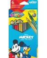 Blizgūs flomasteriai COLORINO Disney "Peliukas Mikis", 6 spalvos