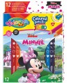 Spalvoti pieštukai COLORINO Disney "Pelytė Minė" JUMBO, tribriauniai, su drožtuku, 12 spalvų