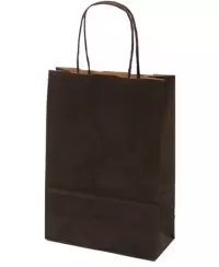 Dovanų maišelis linijuotas, 25x18x8 cm, juodas
