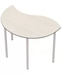 Mokyklinis pusiau apvalus stalas FLEXUS 120 x 80 cm, aukštis - 64 cm