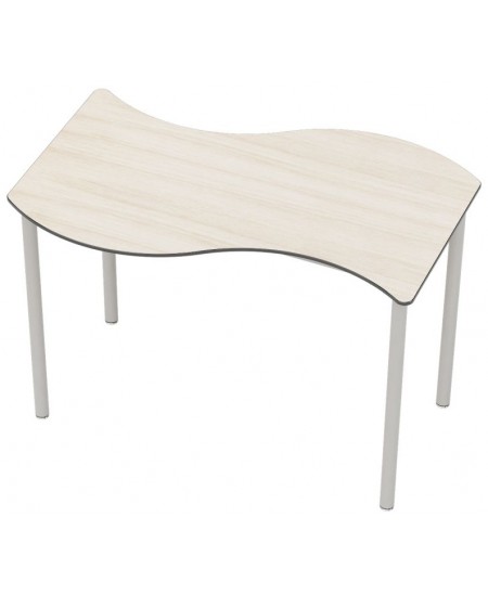 Mokyklinis bangos formos stalas FLEXUS 120x80, aukštis - 76 cm