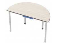Mokyklinis pusapvalis stalas FLEXUS UI 120 x 60, aukštis - 71 cm