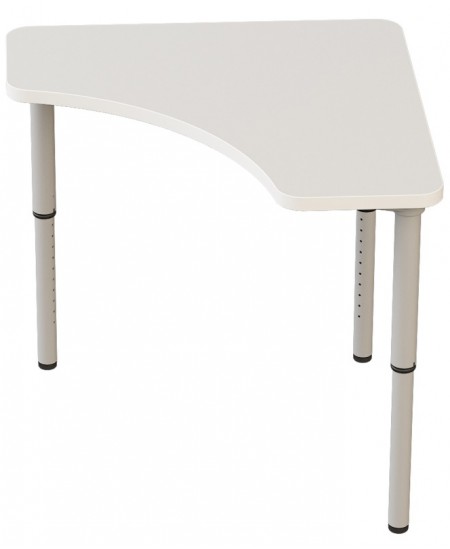 Mokyklinis kampinis stalas FLEXUS UX stalas su reguliuojamomis kojomis 111x72, aukštis: 55 - 75 cm