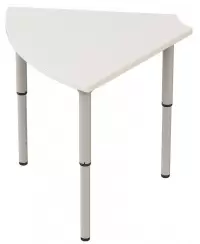 Mokyklinis kampinis stalas FLEXUS UX stalas su reguliuojamomis kojomis 90 x 75, aukštis: 55 - 75 cm