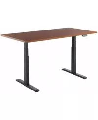 Reguliuojamo aukščio elektrinis stalas UP UP, 3-sekcijų, 2 variklių, tamsaus riešuto stalviršis (LMDP) 1500 x 750 mm