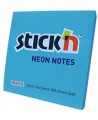 Lipnūs lapeliai STICK´N, 76x76 mm, 100 lapelių, ryškiai mėlyna