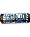 Šiukšlių maišai, 30 litrų, 20 vnt., storis 12 µm, HDPE, juodi